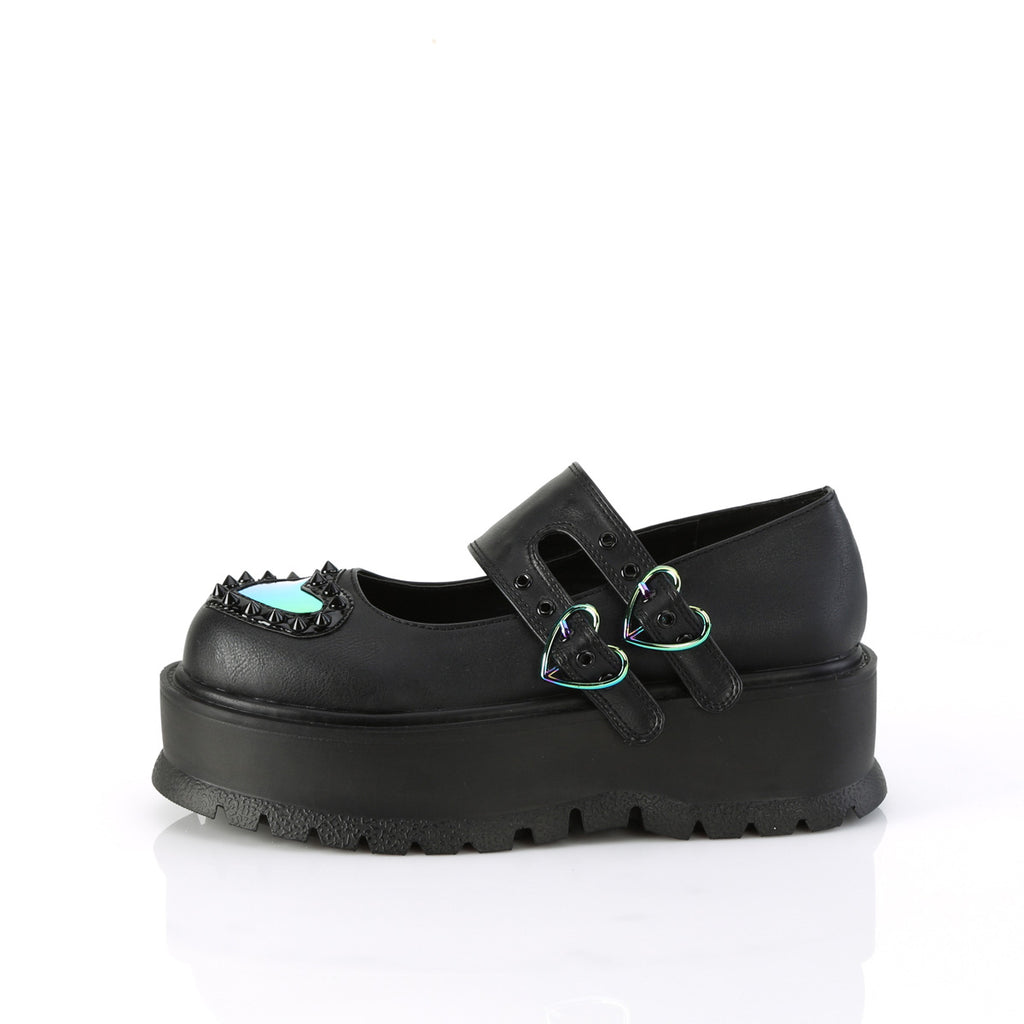 Demonia SLACKER-25 Black Platform Heels