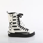 Demonia SNEEKER-325 White Fishnet Sneakers