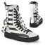 Demonia SNEEKER-325 White Fishnet Sneakers