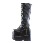 Demonia STACK-308 Black Platform Heels