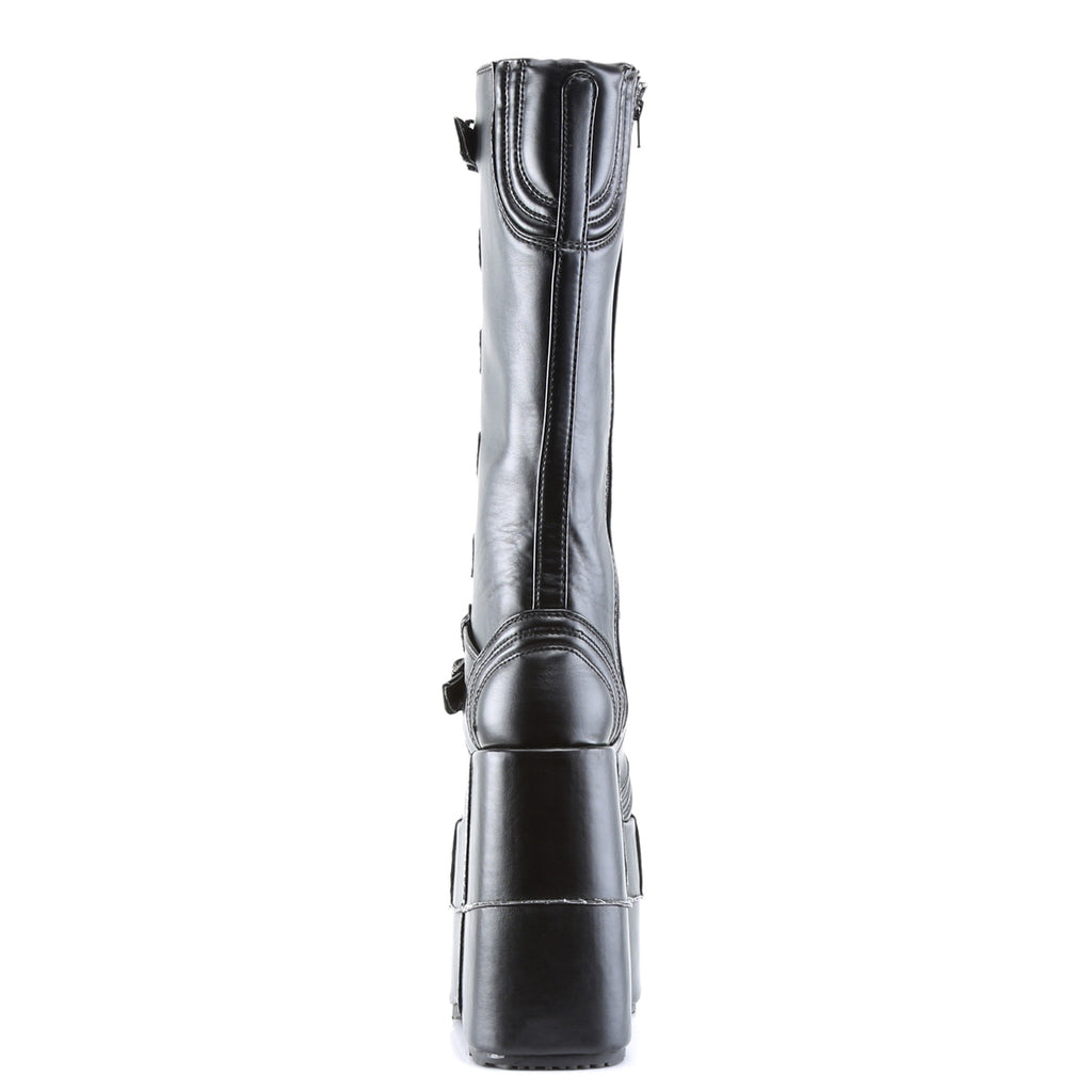 Demonia STACK-308 Black Platform Heels