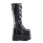 Demonia STACK-308 Black Platform Heels
