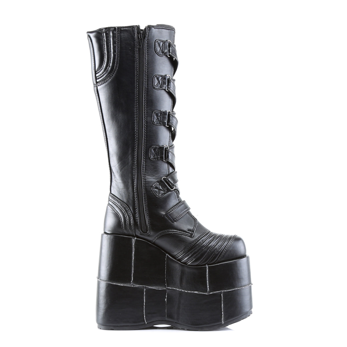 Demonia STACK-308 Black Platform Heels