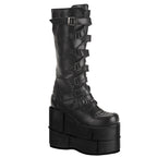 Demonia STACK-308 Black Platform Heels