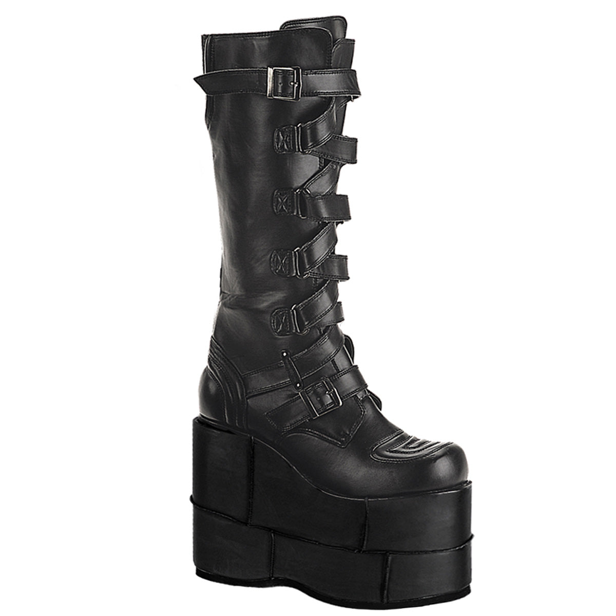 Demonia STACK-308 Black Platform Heels
