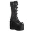 Demonia STACK-308 Black Platform Heels