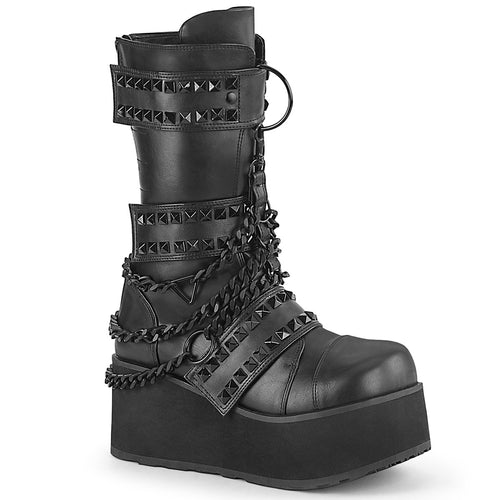 Demonia TRASHVILLE-138 Black Knee-High Boots