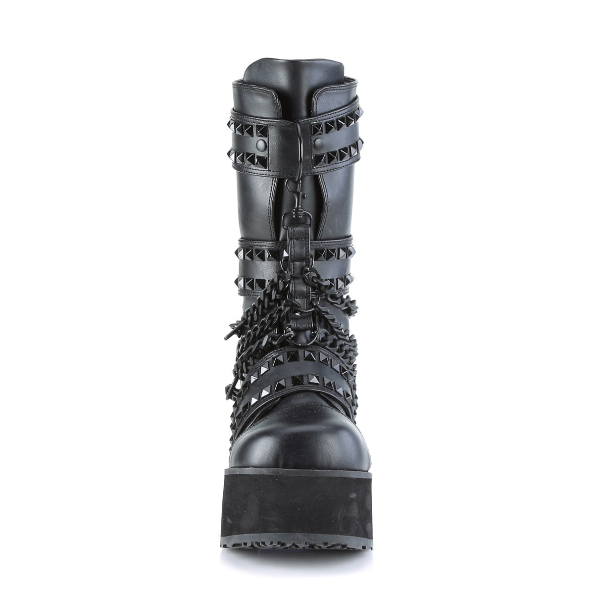 Demonia TRASHVILLE-138 Black Knee-High Boots
