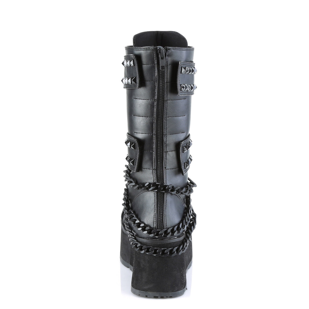 Demonia TRASHVILLE-138 Black Knee-High Boots