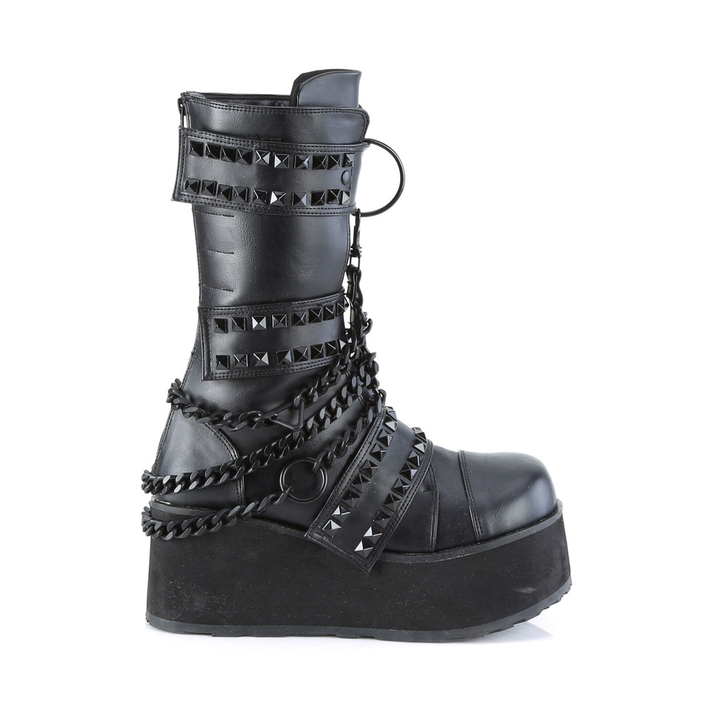 Demonia TRASHVILLE-138 Black Knee-High Boots