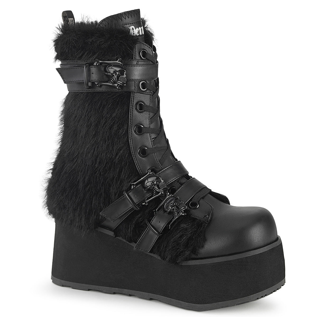 Demonia TRASHVILLE-218 Black Knee-High Boots Main image