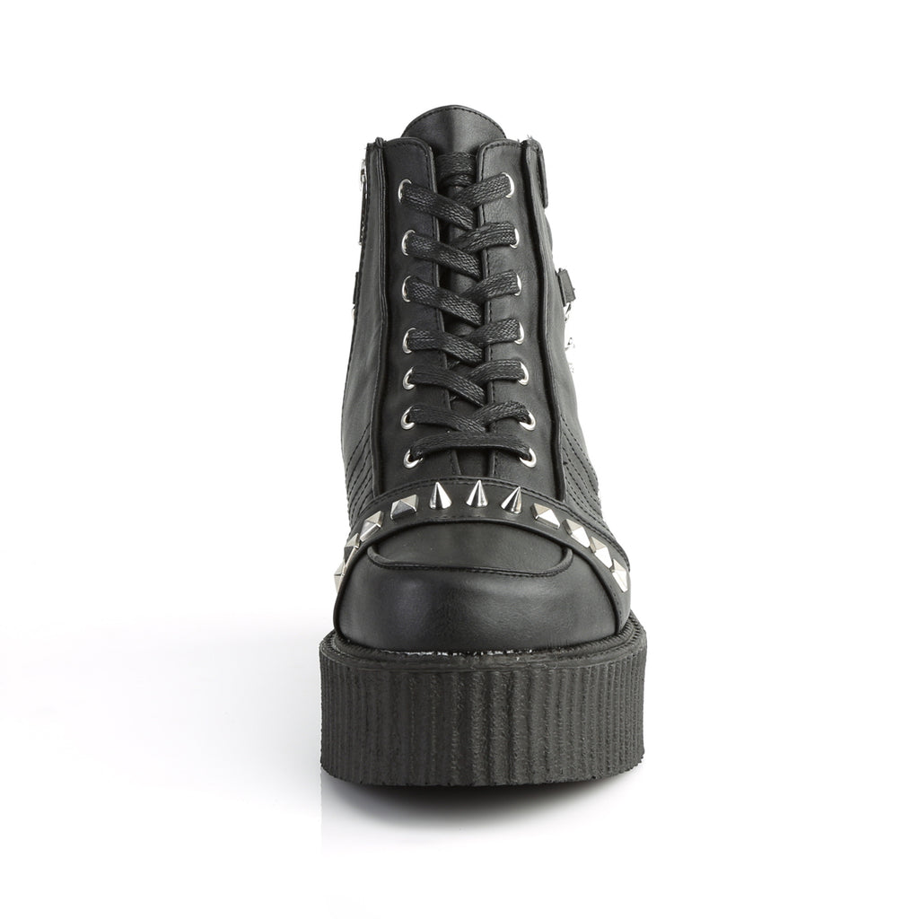 V-CREEPER-565 Black Vegan Leather