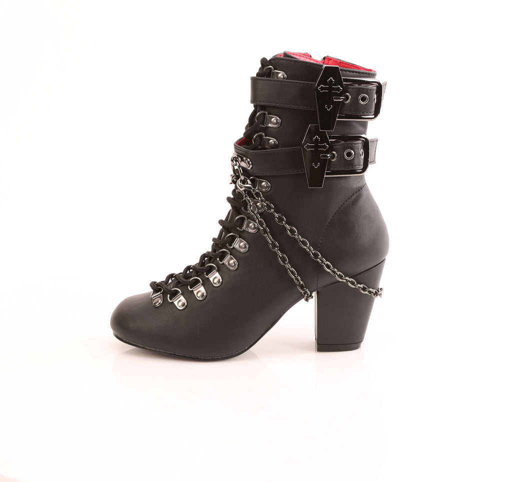 VIVIKA-128 Black Vegan Leather