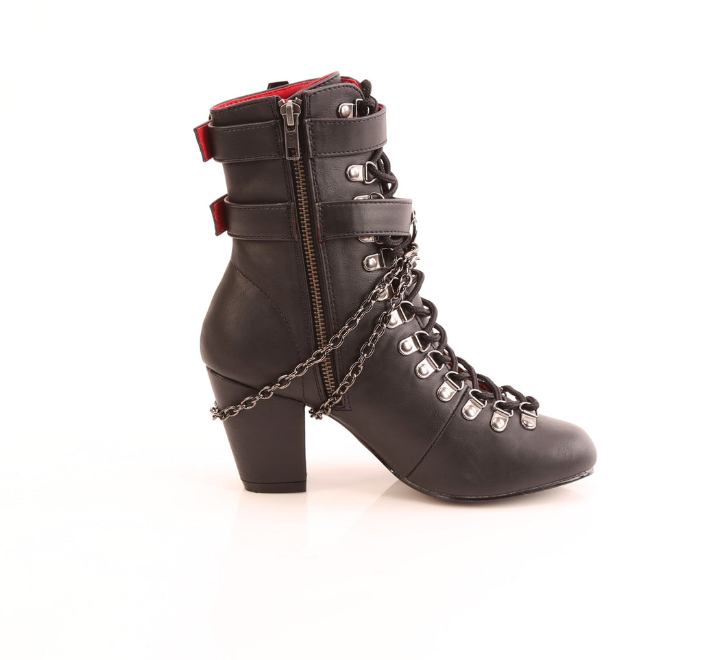 VIVIKA-128 Black Vegan Leather