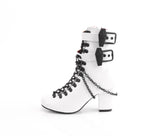 VIVIKA-128 White Vegan Leather