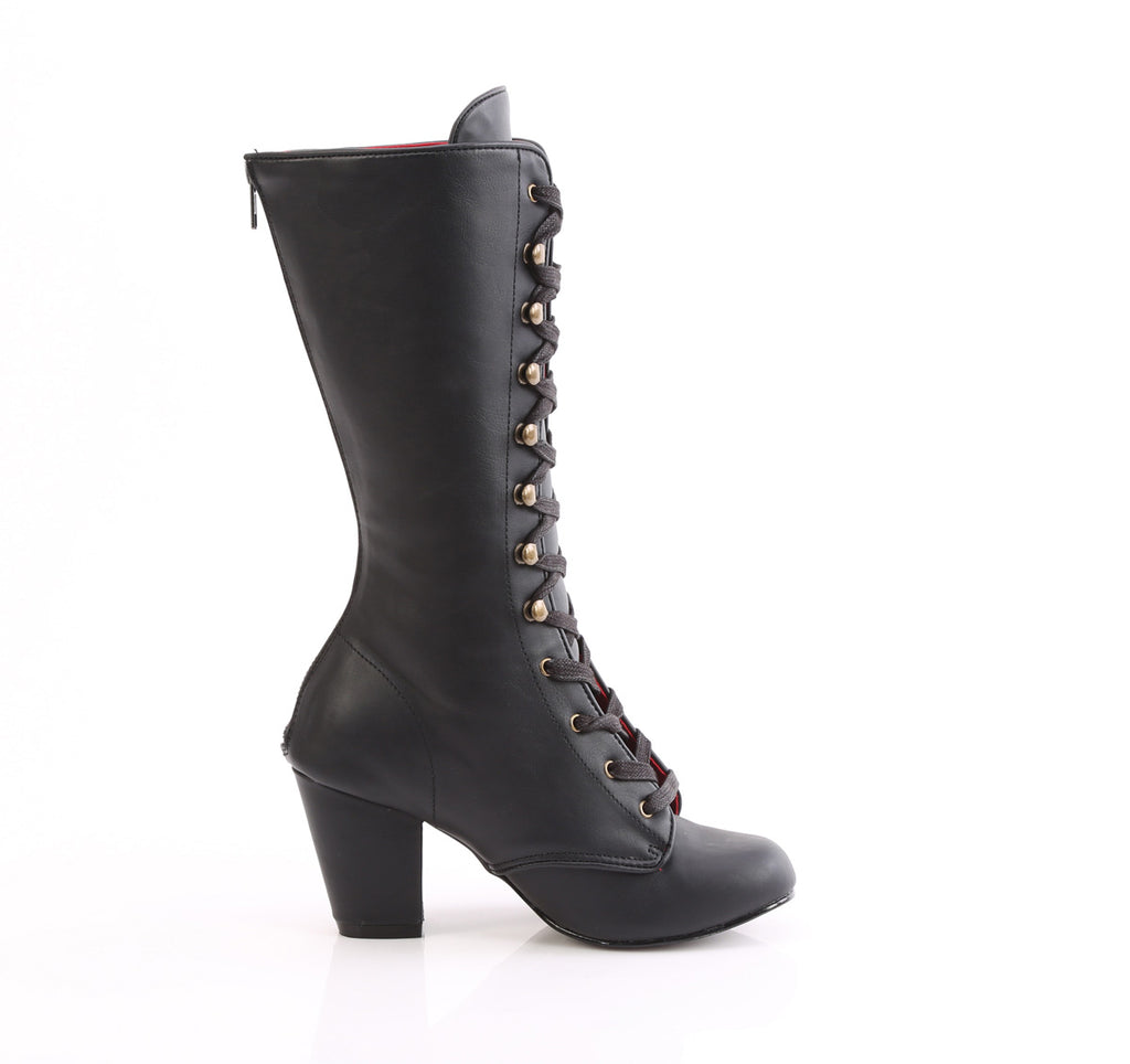VIVIKA-205 Black Vegan Leather