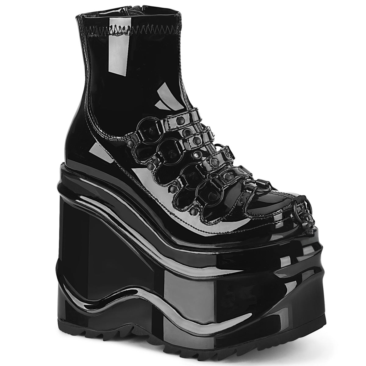 Demonia WAVE-110 Black Ankle Boots Main image