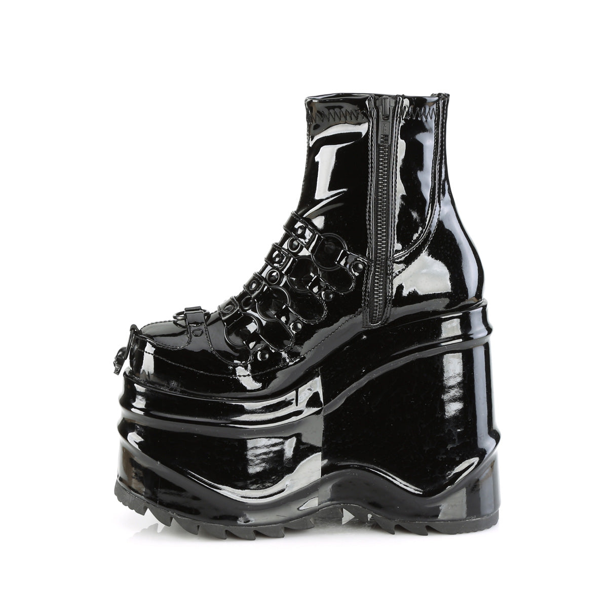 Demonia WAVE-110 Black Ankle Boots