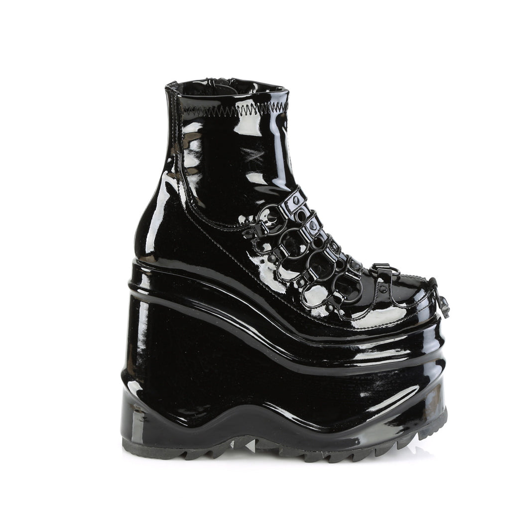 Demonia WAVE-110 Black Ankle Boots