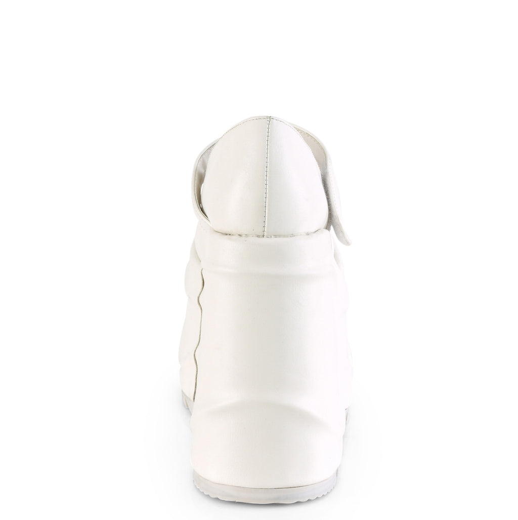 Demonia WAVE-32 White Platform Heels